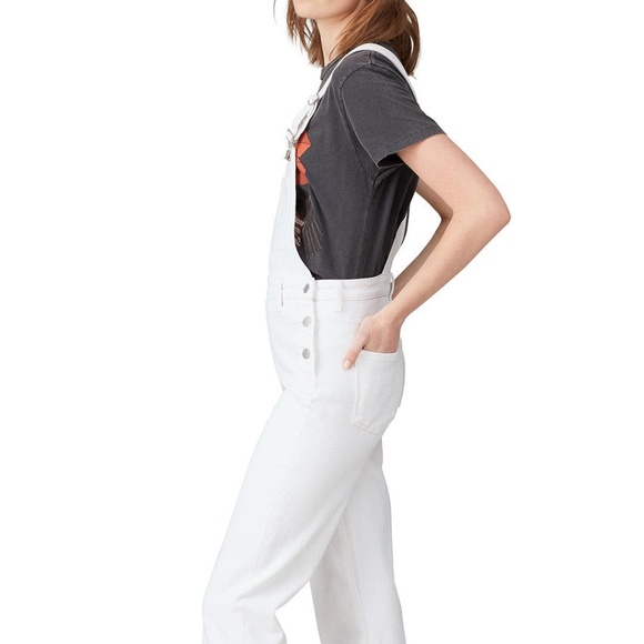 Nwt J Brand White Jules Denim Overalls 